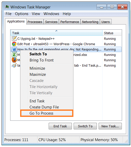 Fix Task Manager Windows Vista