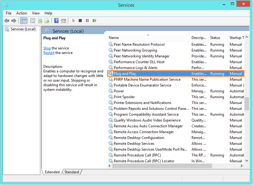 Empty Device Manager - Control Panel - Administrative Tools - Plug and Play -- Windows Wally