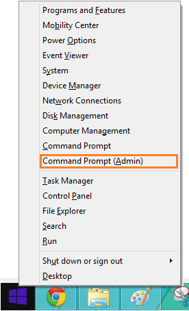 Windows 10 - WindowsKey+X - Command Prompt (Admin) -- Windows Wally