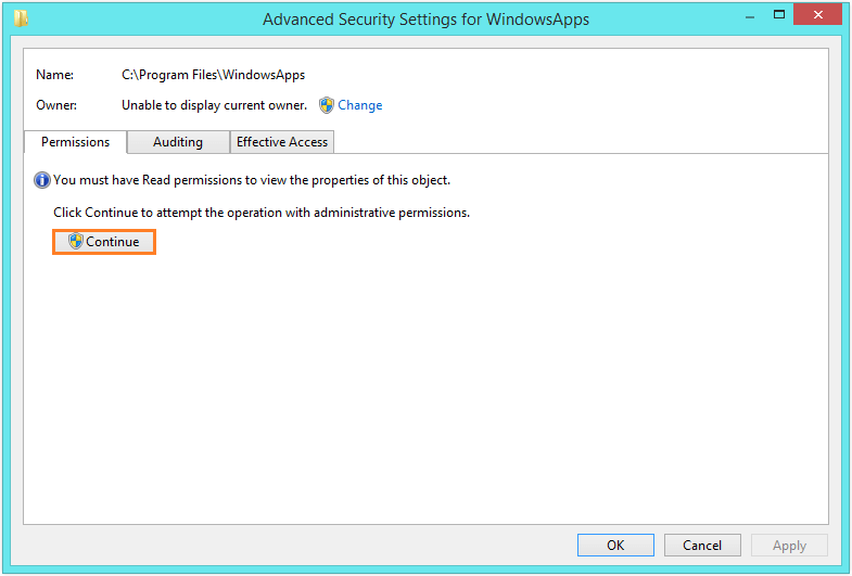 Remove Ads -- Properties - Security - Advanced 2 - Windows Wally