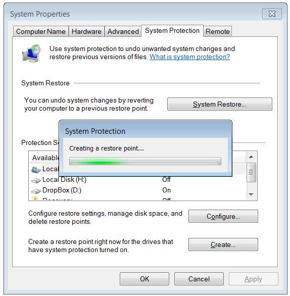 APC Index Mismatch - Creating System Restore -- WindowsWally