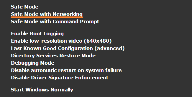 Bugcode_PSS_Crash_Progress - Advanced Boot Options - With Networking -= WindowsWally