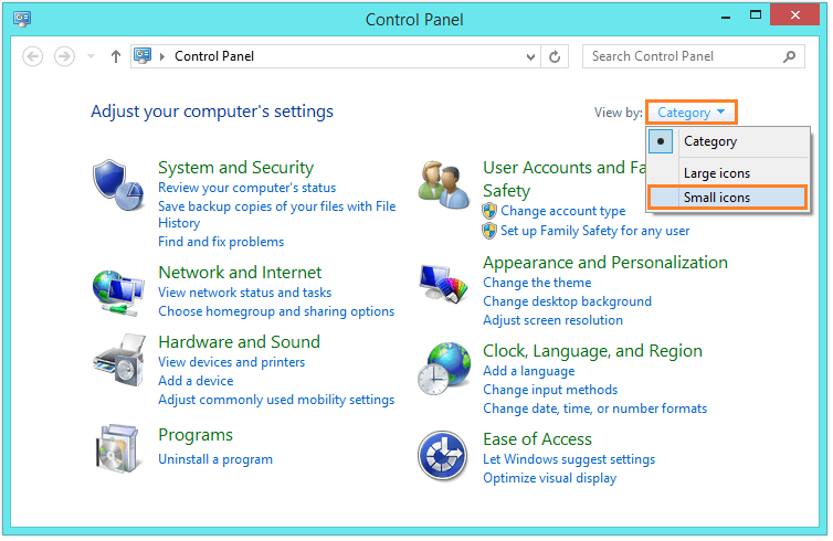 Search service - Control Panel - Small Icons -- Windows Wally