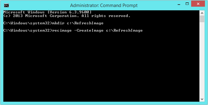 Windows 8 Recovery Disk - CommandLine - RecoveryImage -- Windows Wally