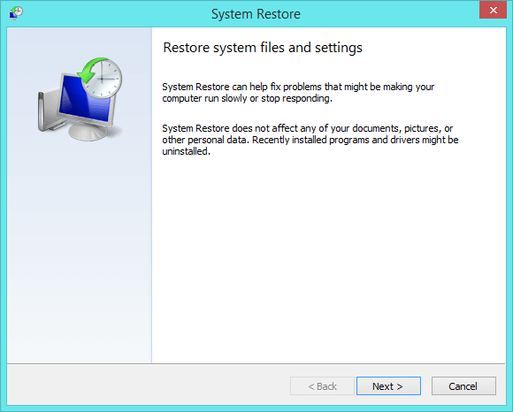 APP TAGGING INITIALIZATION FAILED - System Restore -- Windows Wally
