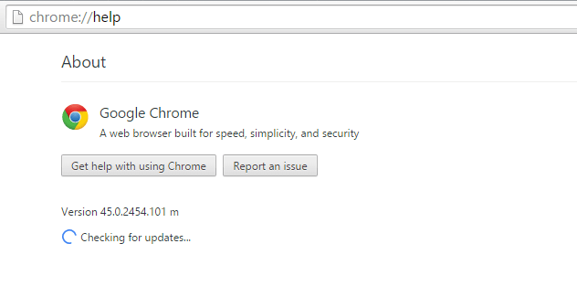 Black Video - Google Chrome - Help - About - Check for updates -- Windows Wally