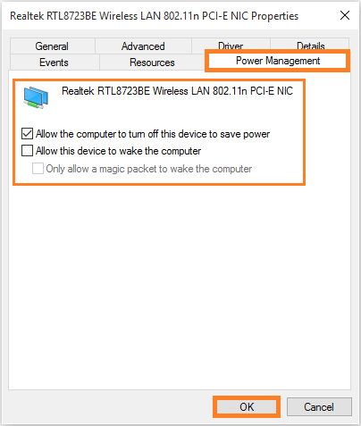 Windows 10 - Sleep Mode - Device Manager - Wireless - Properties -- Windows Wally