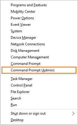 Clipboard - WIndowsKey+X - Command Prompt (Admin) - Windows Wally