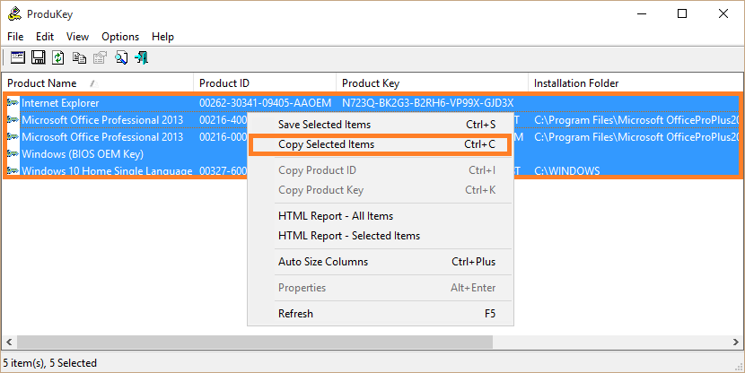 nirsoft product key windows 10