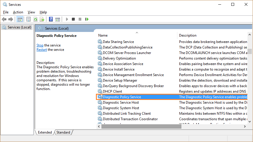 service host dhcp client windows 10