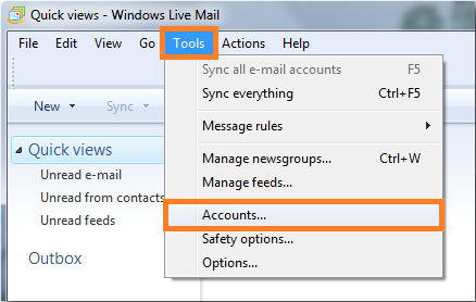 0x800CCC18 -- Windows Live Mail - Tools - Accounts... - Windows Wally